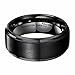 King Will 10mm Black Tungsten Carbide Ring Men Wedding Band Matte Finish Step Edge Comfort Fit
