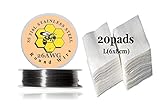 100ft - SS316L Stainless Steel 26 Gauge & Organic Japaneses Cotton (20PADS)