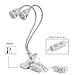 New Dual Head Led Grow Light, Ppunson 10W Desk Clip Lamp with 360 Degree Flexible Gooseneck and Double on/off Switch for Indoor Plants Greenhouse Office (10w Dual head)