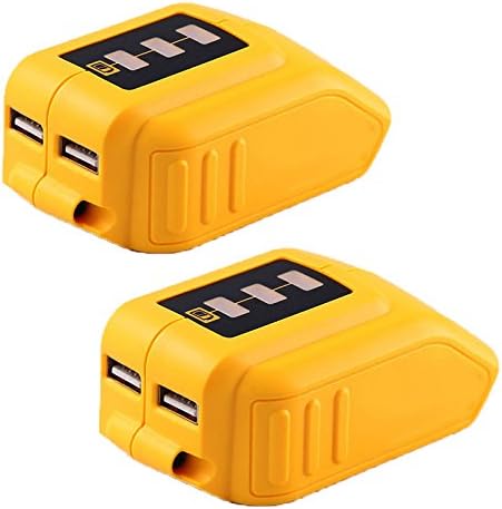 Weistar 12/20V Max USB Power Source Replace for Dewalt DCB090 Converters Adapter 10.8v 12v 14.4v 18v 20v Lithium Battery (2Packs)