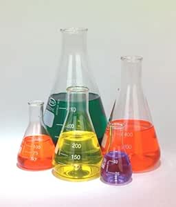 Glass Erlenmeyer Flask Set of 5 - 50, 125, 250, 500 and 1000ml