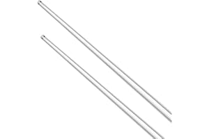 ZEEKIO Acrylic Lucite Rod Dowel - 1/4" (6.35mm) x 24"(610mm) - Lot of Two Rods (1/4" (6.35mm) x 24"(610mm), Clear, 1)