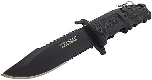 Smol Store 8.5" TAC FORCE SPRING ASSISTED TACTICAL FOLDING KNIFE GLASS BREAKER Blade Pocket