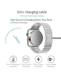 ASIANE - Cable de carga para Apple Watch Series 4, 3, 2, 1, 4, 40, 42 y 1.496 in