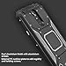 TJS Case Compatible with LG Stylo 4/LG Stylo 4 Plus/LG Q Stylus/LG Q Stylus Plus/LG Q Stylus Alpha, [Full Coverage Tempered Glass Screen Protector] Aluminum Magnetic Support Metal Plate Back (Black)