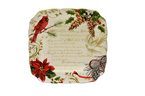 Holiday Wishes Red 16 Piece Dinnerware Set