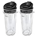 ELEFOCUS Replacement Parts for BL770 BL780 BL660 Blender, 2 Pack 16-ounce Single Serve Cup and Sip N Seal Lid Fit for Ultima & Professional for Series BL770 BL780 BL660 All Pro 4 Tab Blenders