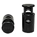 SGT KNOTS Single Barrel Spring Cord Lock - Plastic Toggle Stopper for Paracord, Drawstrings, Clothing & More (10 Pack, Black)