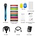 3D Printing Pen for Model Doodling - Me Suger 2019 Newest 3D Drawing Printing Pen with 12 Colors 120 Feet 1.75mm PLA Filament Refills and Stencil Safe Non-Clogging for Kids/Teens/Adults - Blue