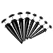 PiercingJ 8pc Acrylic Ear Taper Kit Black Fake Cheater Earrings Plug Tunnel Mixe...