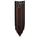 Grade 7A 160g 23-24 Inch Real Thick Double Weft Clip In Hair Extensionsthumb 1