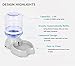 Automatic Pet Waterer,1 Gal(3.8L) Pet Water Dispenser,Replenish Pet Waterer,Dog Water Dispenser Station,Automatic Gravity Water Drinking Fountain Bottle Bowl Dish Stand by Meleg Otthon
