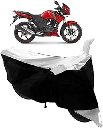 High Quality Two Wheeler Cover For Tvs Apache Rtr 160 Black Single Stripe Silver 12 Model Amazon In Car Motorbike
