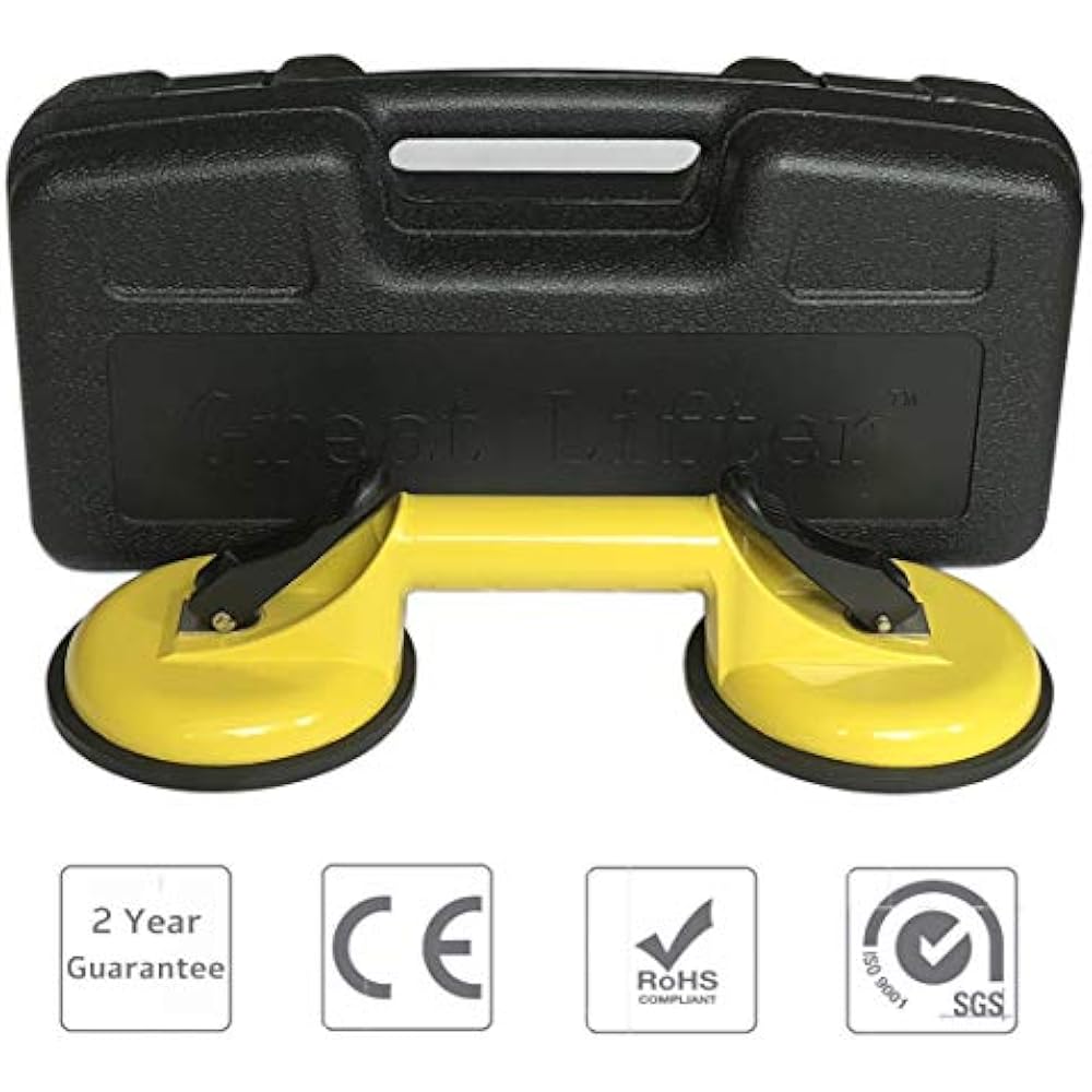 Qcup Premium Quality Heavy Duty Aluminum Suction Cup Plate Double