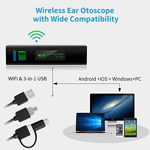1 Endoscope+Wireless+Megapixels+Inspection+Adjustable