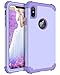 BENTOBEN iPhone Xs Max Case, Heavy Duty Rugged Shockproof 3 in 1 Hybrid Hard PC Soft Silicone Bumper Protective Phone Case for iPhone Xs Max (6.5 Inch), Purple