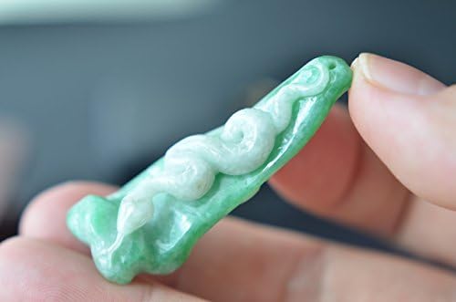 natural certified grade A Jade Jadeite Pendant handmade genuine green snake