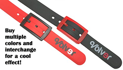 Volver Cool Rubber Golf Belts for Men Adjustable Cut-to-fit Interchangeable Colors (Sleek Black)