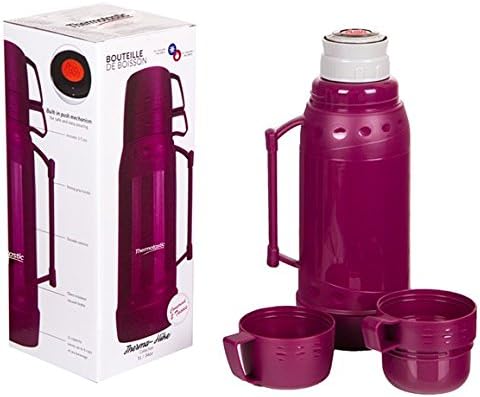 Thermotastic 1L Glass Insulated Therma-Hike Beverage Bottle (Burgundy)