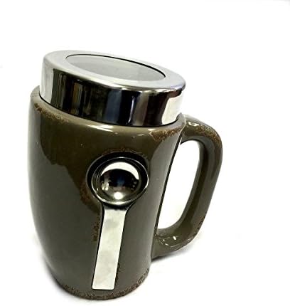 Ceramic Coffee Mug Canisters W/magnetic Spoons (Taupe)