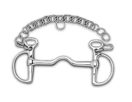 William Hunter Equestrian Cambridge Mouth Kimblewick Bit with curb chain 5 by