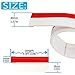 Ansoon Self-Adhesive EPDM Under Door Draft Sweep Weather Stripping Door Bottom Seal Strip,1.6in Width x 39in Length (White)