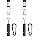 Michael Josh 2PCS Outdoor Loudest Emergency Survival Whistles with Carabiner and Lanyard for Camping Hiking Sports Dog Training (Black)