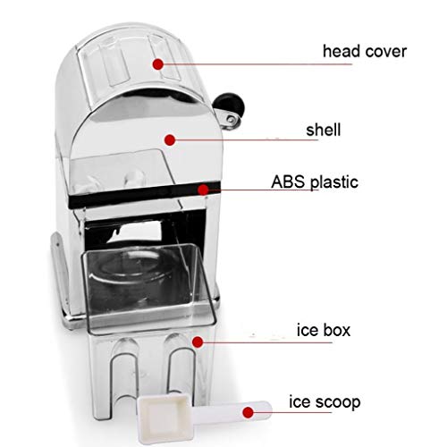 Eiscrusher Edelstahl-Eiscrusher Mini-Eisrasierer Chopper Manuelle Schneekegel-Smoothie-Maschine Ice Block Breaking… – Bild 4