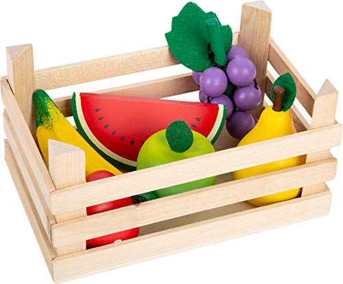 Small Foot 11755 Kaufladen-Obst mit Kiste, Zubehör aus Holz für die Kinderküche, Rollenspielzeug für Kinder ab 3 Toys…