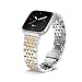 SHANGPULE Compatible with Versa/Versa 2 Metal Bands(Silver + Gold)