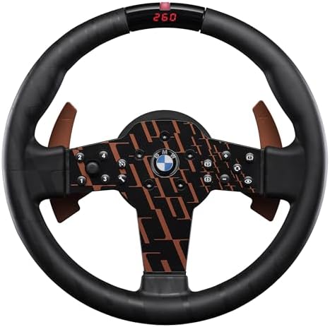 Sim Racing Volante CSL BMW – Empuñadura de Goma, Pantalla LED, RevStripe, Palancas Metálicas – PC, PS5, PS4