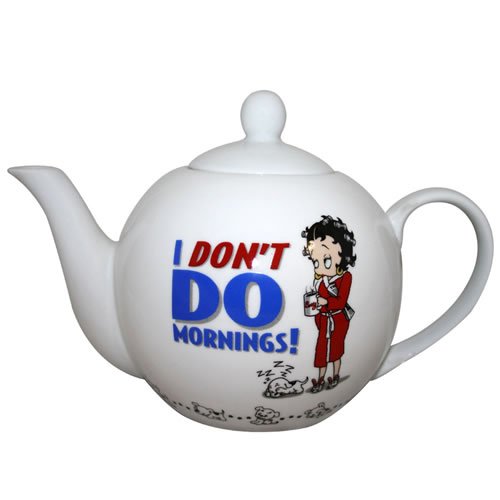 BETTY BOOP I DON'T DO MORNINGS ! TEAPOT NEW BOXED GIFT