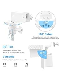 Koroao - Soporte de persiana para Arlo Pro, Arlo Pro 2 (resistente al sol y al óxido)