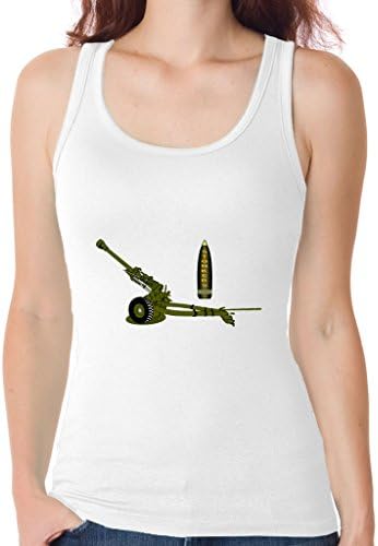 VetiVer Women's Artillery Tank Top For Women Large White