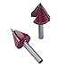 EnPoint™ Titanium Coating Carbide-Tipped Double Edge Miter Folding V-Groove Router Bit 15/64
