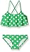 Kanu Surf Girls' Karlie Flounce Bikini Beach Sport 2 Piece Swimsuit, Suzie Green Dot, 14