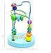 Children Kids Baby Colorful Wooden Mini Around Beads Maze Educational Game Toy (Color: Multicolor)