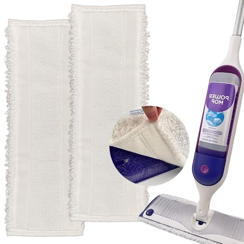Disposable Mopping Pads Compatible with Swiffer PowerMop Multi-Surface Floor Mop Pad Refills,Repalcement Pads for Floor Cleaning (2 Pack)