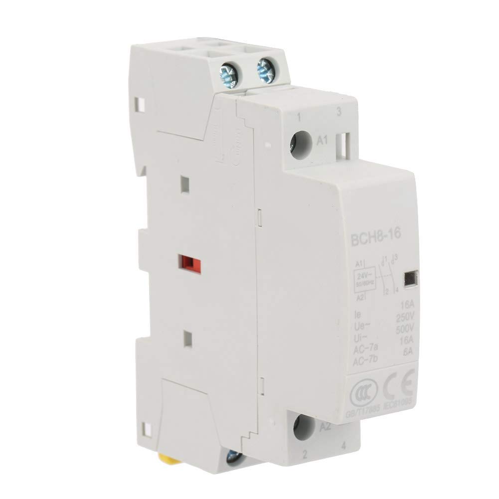 Household AC Contactor 2P 16A 24V 2NO 50/60HZ High Quality Din Rail Household AC Contactor