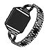 Fashion Women Jewelry Crystal Bracelet Band Replacement For Fitbit Blaze (Black)