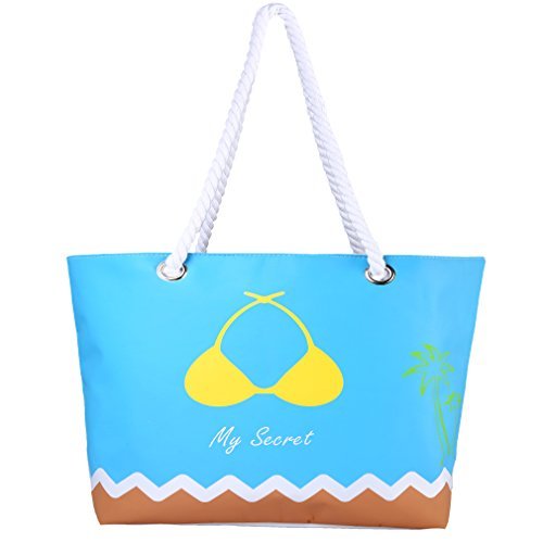 Sumerk Oversize Tote Bag Waterproof Beach Bag with Rope Handle