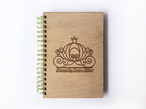 Wedding Guest book (wood) - notebook - Happily Ever After Carriage