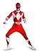 Disguise Sabans Mighty Morphin Power Rangers Red Ranger Bodysuit Mens Adult Costume, Red/White, X-Large/42-46