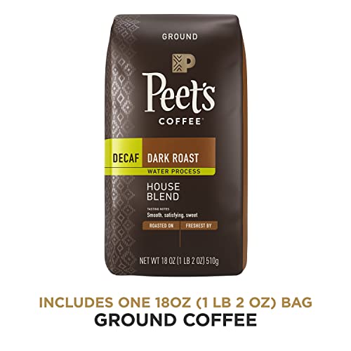 Peet's Coffee, Dark Roast Decaffeinated Ground Coffee Decaf House