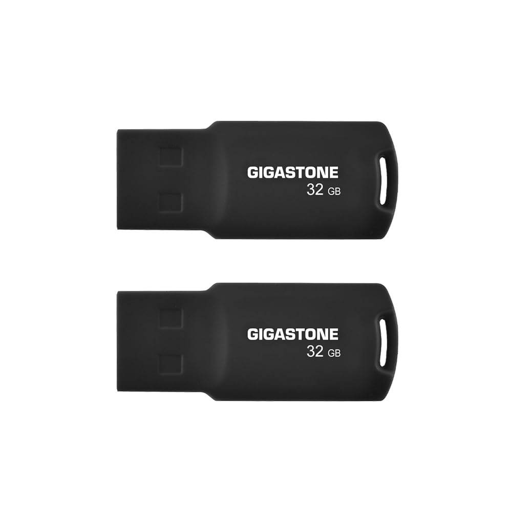 Gigastone 32GB 2-Pack V70 USB 2.0 Flash Drive Thumb Drive Memory Stick Pen Drive Capless Design