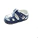Baby Boys Girls Genuine Leather Soft Bottom Sandals First Walkers Shoes (12.5cm(12-18months), Blue)
