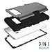 KAMII Galaxy S8 Plus Case, 3in1 [Shockproof] Drop-Protection Hard PC Soft Silicone Combo Hybrid Impact Defender Heavy Duty Full-Body Protective Case Cover for Galaxy S8 Plus (Black)