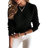 Women's Sweaters Solid Pullover Fall Winter Casual Loose Crewneck Long Sleeve Knit Jumper Tops