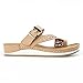 Alexis Leroy Women's Comfort Wedge Heel Sandals Thong Buckle Flip Flops