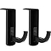 Mudder 2 Pack Headphone Headset Hanger Monitor Stand Holder Headset Stick-on Hook, Black
